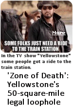 A tiny strip of Yellowstone National Park sits inside Idaho, made famous by the television show ''Yellowstone'' for a place to dump bodies that will never be found, nicknamed ''the train station''. It's a desolate 50 square miles: There are no roads, and trails are overgrown. It's mostly lodgepole pine forests, a few rivers, a waterfall and not much else, other than wildlife. Almost no one hikes here, and more importantly, no one lives here, either. So, no town, no sheriff, no law enforcement of any kind.